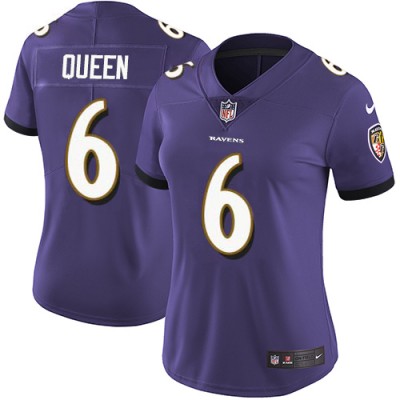 Nike Baltimore Ravens #6 Patrick Queen Purple Team Color Women's Stitched NFL Vapor Untouchable Limited Jersey